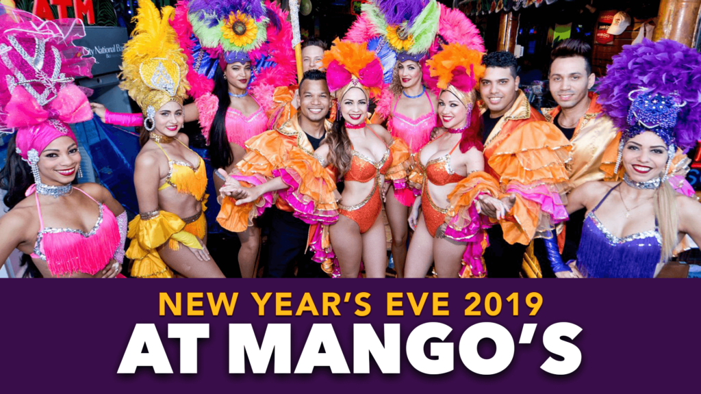 Mango's South Beach Carnival Performers New Year's Eve Party Header Graphic