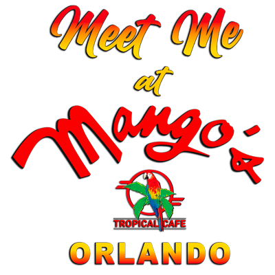 Meet me at Mango's Mango's Tropical Cafe Orlando Florida logo