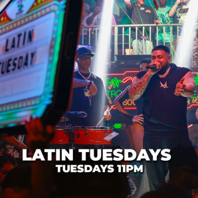 latin tuesdays featuring jadar and Los que muven miami, every tuesday at 11pm